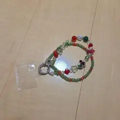 ビーズ スマホストラップ　キーホルダー