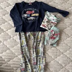 TOMICA パジャマ　パンツ　肌着　シャツ　しまむら　トミカ