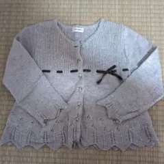 グレー ニットカーディガン 110cm