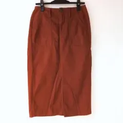 RETRO GIRL レトロガール タイトスカート ロング 赤茶 M