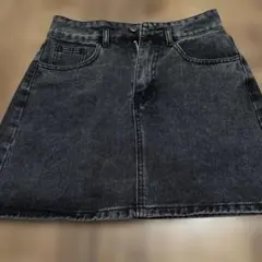 SHEINダークグレー デニムスカート 約60cm丈
