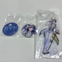 プロセカ　セガラッキーくじ　KAITO アクリルスタンド　缶バッジ