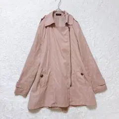 エゴイスト トレンチコート ジップアップ ベルト S相当 ピンク フレア アシメ