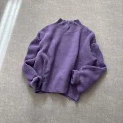 【美品】OPAQUE.CLIP パープル ハイネック ニット