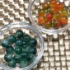 ツートンカルセドニー、約各10ミリ玉、28玉セット