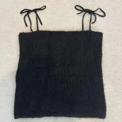 THE SHISHIKUI シシクイ CAMI KNIT / BLACKのサムネイル