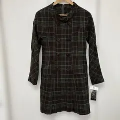 タグ付き　チェック柄 長袖ワンピース　サイズ38