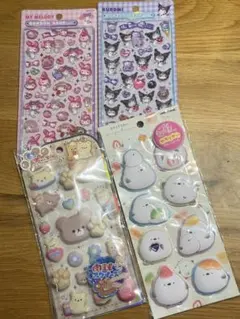 ボンボンドロップシール　マイメロディ クロミ にくきゅう　マシュマロ　4枚