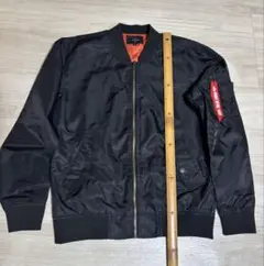 MA-1スタイル ブラックジャケット L