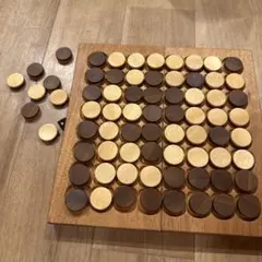 無垢材 木製オセロ 真鍮 リバーシ 6×6/ウォールナット ボードゲーム 無垢材 木製オセロ 真鍮 リバーシ 6×6 ウォールナット/ボードゲーム