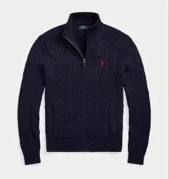 POLO RALPH LAUREN ケーブルニットコットン フルジップ セーター