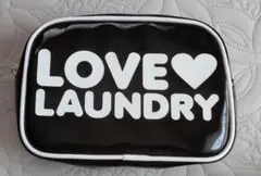 LAUNDRY 化粧ポーチ 黒 ハート コスメ 大容量