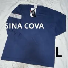 【新品】カシミヤ混、シナコバ　SINA COVA、長袖シャツ、L、ネイビーのサムネイル