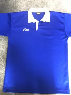 asics ラグビーウェア ポロシャツ 青 白 新品 未使用 アシックス