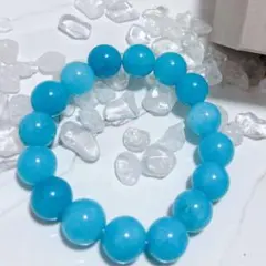 【希少】ラリマー ブレスレット 12mm パワーストーン 数珠 男女兼用青ブルー