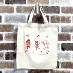 未使用品オチビサン　キャンバスバッグ、オチビサン•ナゼニ•パンくい音楽隊マチなし