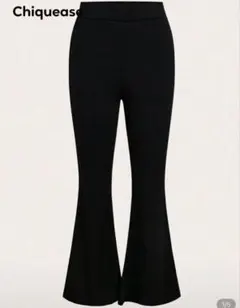 Chiquease ブラック フレアパンツ