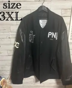 PN 5/6 ブラックスタジャン 3XL ボタン欠品あり