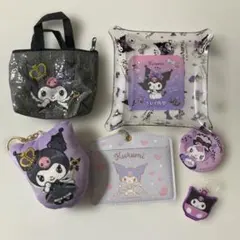 Kuromi クロミ　20周年アニバーサリーぬいぐるみチャームなど　6点セット