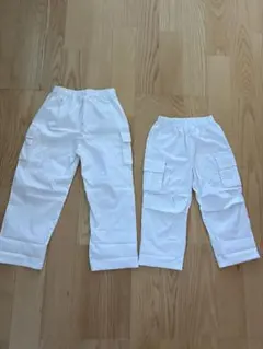 カーゴパンツ ホワイト 4y 7y お揃い おそろコーデ
