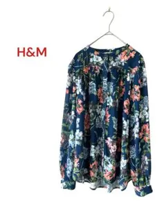 H&M フラワープリント 長袖ブラウス　165/88A