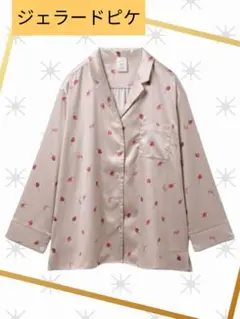 ジェラードピケ　いちご柄　　　サテン　パジャマ　ルームウェア　FREE新品未使用