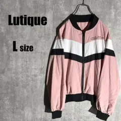 1289 Lutique ルティーク ブルゾン【L】ライン　ピンク
