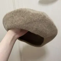 ウール ベージュ ベレー帽