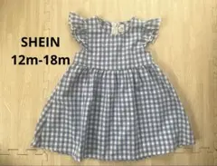 【値下げ】SHEIN シーイン　ワンピース　ギンガムチェック 80 90 水色のサムネイル
