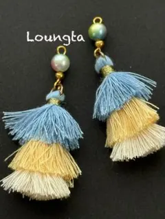 5点で450円引き ハンドメイドピアス 樹脂ピアス タッセルピアス