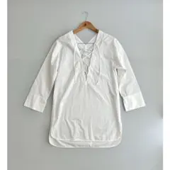 DRESSTERIORレースアップ Vネック 2WAY ブラウス プルオーバーのサムネイル