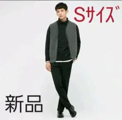 UNIQLO　ユニクロ　ソフトボアフリース Vネックベスト　グレー