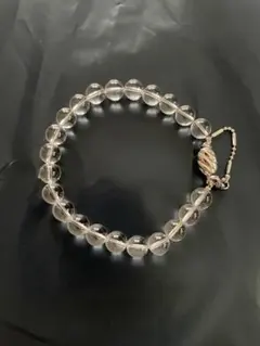 水晶、シルバーブレスレット