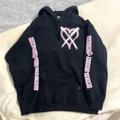 【完売品】Katie spray on heart hood パーカー ブラック