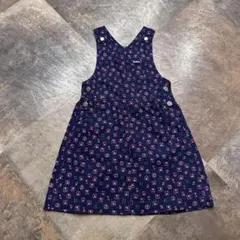 90年代 USA古着OSHKOSH 花柄 ジャンパースカート 6T 110cm