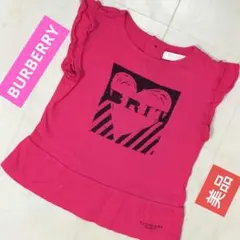 BURBERRY　美品　Tシャツ　80　濃いピンク　ノースリーブ　綿100%