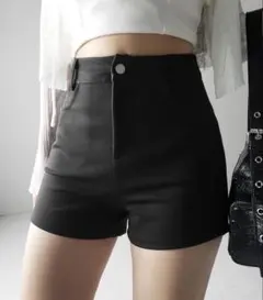 metem select ハイウエストタイトスパンショー ブラック