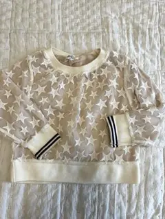 ベージュ 星柄 トレーナー サイズ100