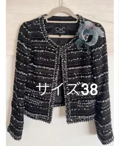 COUP DE CHANCE フォーマル　ツイードジャケット 38のサムネイル