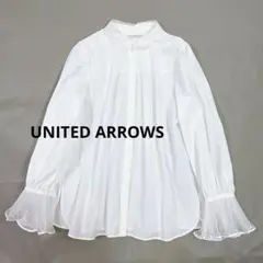 UNITED ARROWS オーガンジープリーツ カフス ブラウス　セレモニー