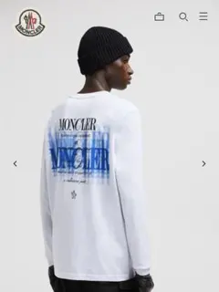 Moncler ホワイト 長袖カットソー L ロングスリーブtシャツ