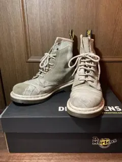 【値下げ】Dr. Martens グレー UK4 スエード　8ホール　マーチン