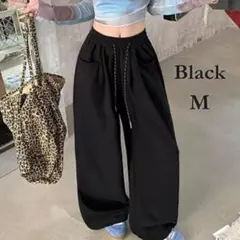 BFセール！スウェットパンツ ルームウェア スポーツ　ストレッチ　ブラック　 M