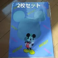 ディズニー　Disney　ミッキー　ミニー　クリアファイル　二枚セット　非売品