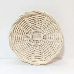 ハンドメイド 籐 小物入れ トレイ