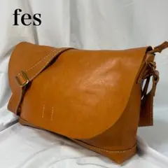 fes フェス　ショルダーバッグ　ヌメ革　インドネシア製　ブラウン　茶　レザー