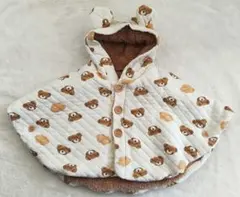 フタフタ　くま　アウター　ポンチョ　ケープ