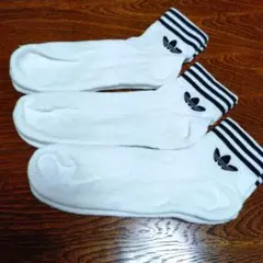 アディダス ホワイトソックス 3足セット