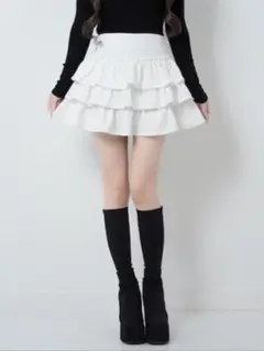 Lumignon Ribbon brooch frill mini skirt - メルカリ