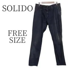 SOLIDO ソリード 黒 チノパン FREE SIZEのサムネイル
